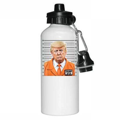 Donald Trump Mug Shot 2024 Orange Jail Suit Aluminum Water Bottle 