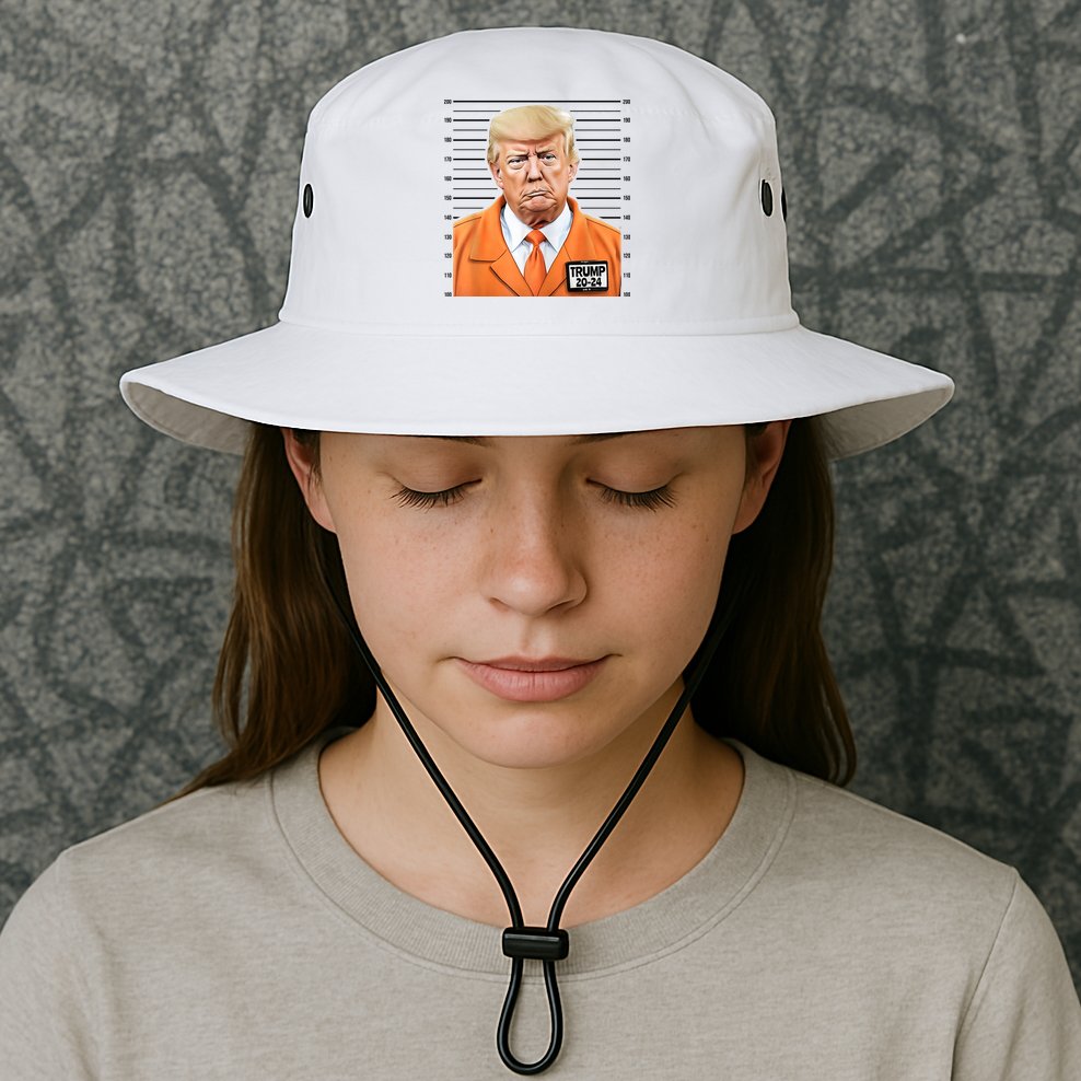 Donald Trump Mug Shot 2024 Orange Jail Suit Bucket Hat