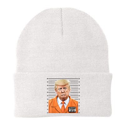 Donald Trump Mug Shot 2024 Orange Jail Suit Knit Cap Winter Beanie