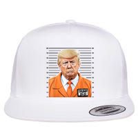 Donald Trump Mug Shot 2024 Orange Jail Suit Flat Bill Trucker Hat