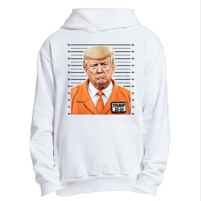 Donald Trump Mug Shot 2024 Orange Jail Suit Urban Pullover Hoodie