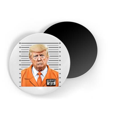 Donald Trump Mug Shot 2024 Orange Jail Suit Magnet