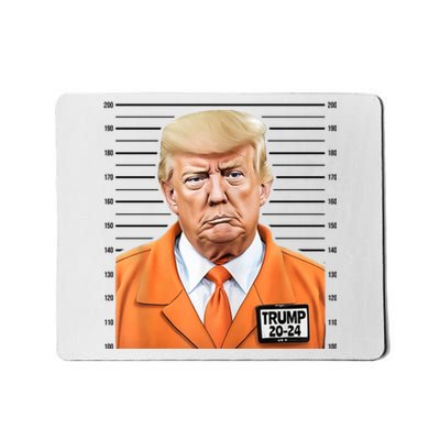 Donald Trump Mug Shot 2024 Orange Jail Suit Mousepad