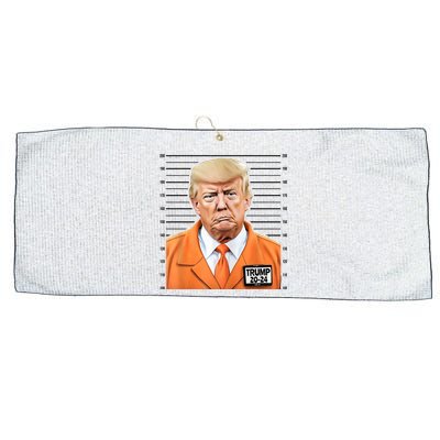 Donald Trump Mug Shot 2024 Orange Jail Suit Large Microfiber Waffle Golf Towel