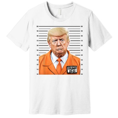 Donald Trump Mug Shot 2024 Orange Jail Suit Premium T-Shirt