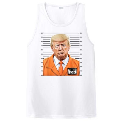 Donald Trump Mug Shot 2024 Orange Jail Suit PosiCharge Competitor Tank