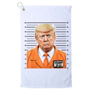 Donald Trump Mug Shot 2024 Orange Jail Suit Platinum Collection Golf Towel