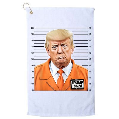 Donald Trump Mug Shot 2024 Orange Jail Suit Golf Towel