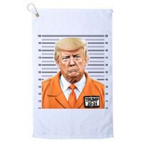 Donald Trump Mug Shot 2024 Orange Jail Suit Platinum Collection Golf Towel