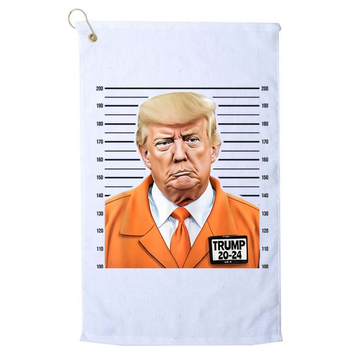 Donald Trump Mug Shot 2024 Orange Jail Suit Platinum Collection Golf Towel