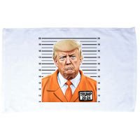 Donald Trump Mug Shot 2024 Orange Jail Suit Microfiber Hand Towel