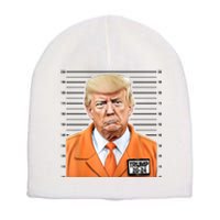 Donald Trump Mug Shot 2024 Orange Jail Suit Short Acrylic Beanie