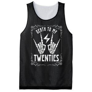 Death To My Twenties 20s 30th Birthday 30 Years Old Skeleton Mesh Reversible Basketball Jersey Tank