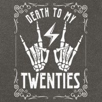 Death To My Twenties 20s 30th Birthday 30 Years Old Skeleton Cotton Canvas Backpack