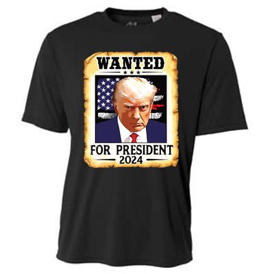 Donald Trump Mug Shot Wanted For Us President 2024 Cooling Performance Crew T-Shirt