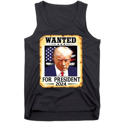 Donald Trump Mug Shot Wanted For Us President 2024 Tank Top