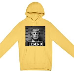 Donald Trump Mugshot Legend Premium Pullover Hoodie