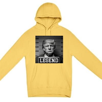 Donald Trump Mugshot Legend Premium Pullover Hoodie