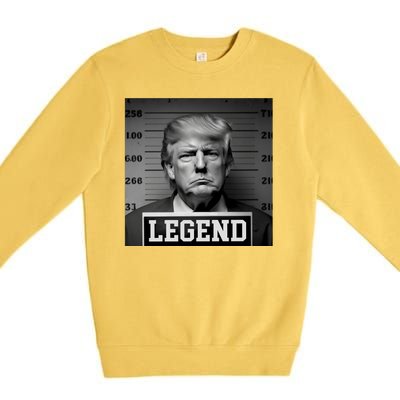 Donald Trump Mugshot Legend Premium Crewneck Sweatshirt