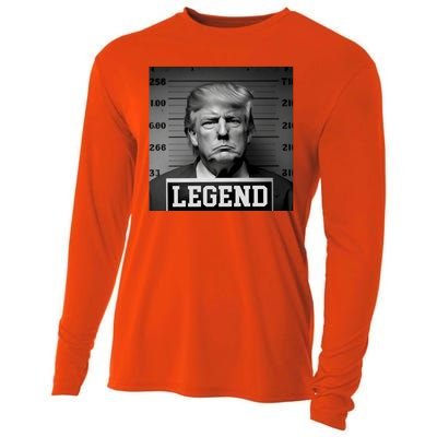 Donald Trump Mugshot Legend Cooling Performance Long Sleeve Crew