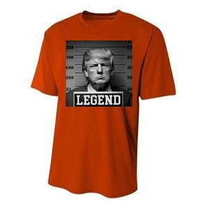 Donald Trump Mugshot Legend Performance Sprint T-Shirt