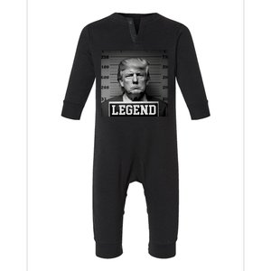 Donald Trump Mugshot Legend Infant Fleece One Piece