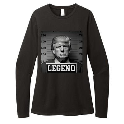 Donald Trump Mugshot Legend Womens CVC Long Sleeve Shirt