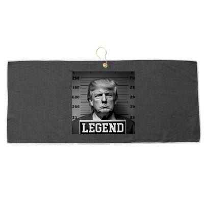 Donald Trump Mugshot Legend Large Microfiber Waffle Golf Towel