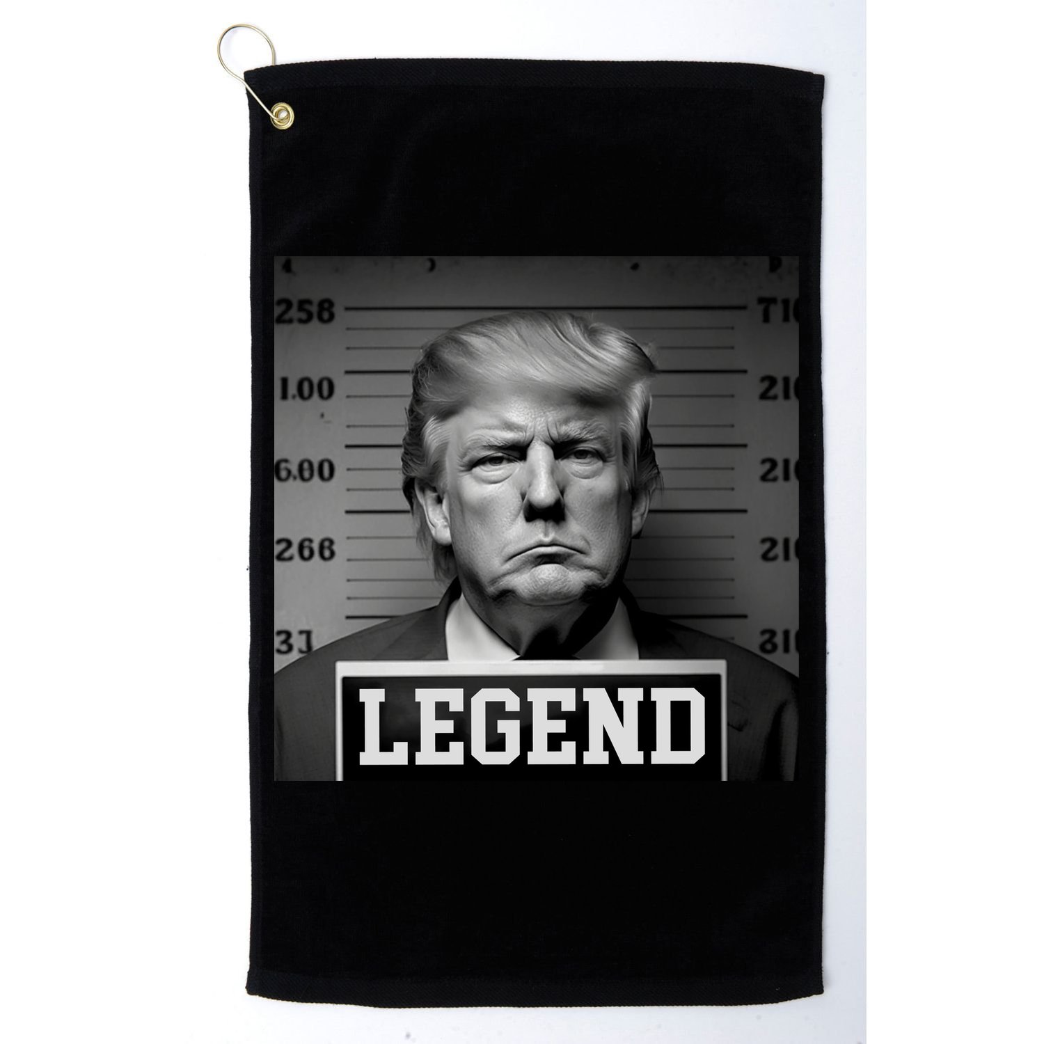 Donald Trump Mugshot Legend Golf Towel