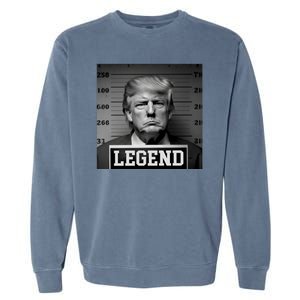 Donald Trump Mugshot Legend Garment-Dyed Sweatshirt