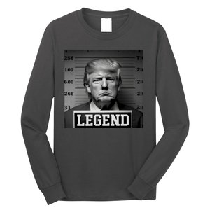 Donald Trump Mugshot Legend Long Sleeve Shirt