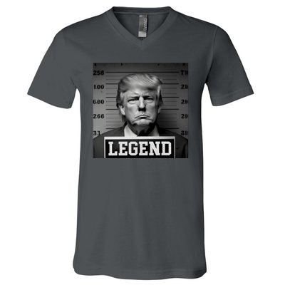 Donald Trump Mugshot Legend V-Neck T-Shirt