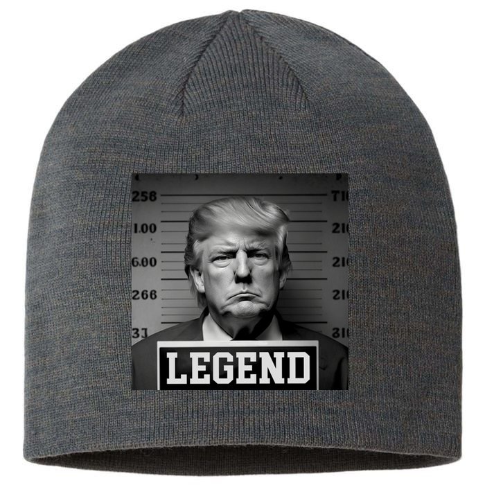 Donald Trump Mugshot Legend Sustainable Beanie