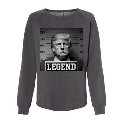 Donald Trump Mugshot Legend Womens California Wash Sweatshirt