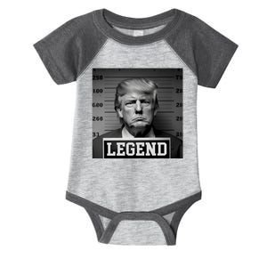 Donald Trump Mugshot Legend Infant Baby Jersey Bodysuit