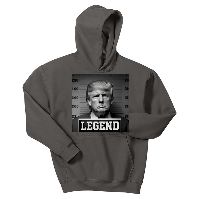 Donald Trump Mugshot Legend Kids Hoodie