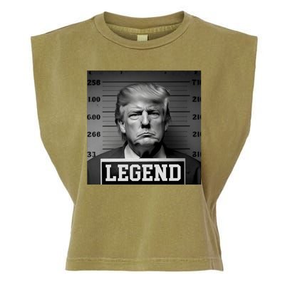 Donald Trump Mugshot Legend Garment-Dyed Women's Muscle Tee