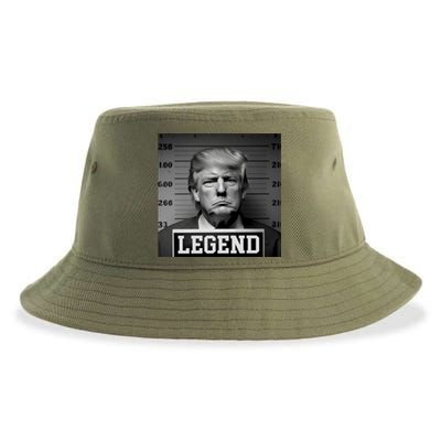 Donald Trump Mugshot Legend Sustainable Bucket Hat