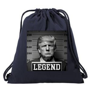 Donald Trump Mugshot Legend Drawstring Bag