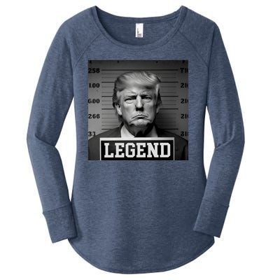 Donald Trump Mugshot Legend Women's Perfect Tri Tunic Long Sleeve Shirt