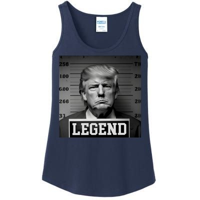 Donald Trump Mugshot Legend Ladies Essential Tank