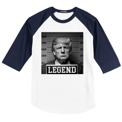 Donald Trump Mugshot Legend Baseball Sleeve Shirt