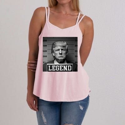 Donald Trump Mugshot Legend Women's Strappy Tank