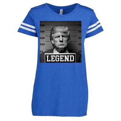 Donald Trump Mugshot Legend Enza Ladies Jersey Football T-Shirt