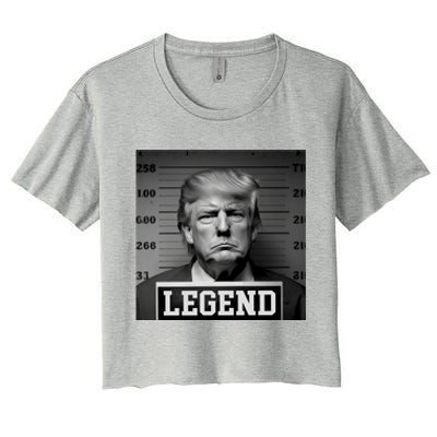 Donald Trump Mugshot Legend Women's Crop Top Tee