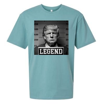 Donald Trump Mugshot Legend Sueded Cloud Jersey T-Shirt