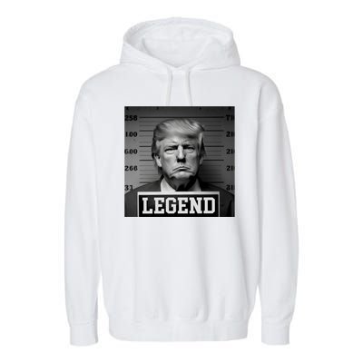 Donald Trump Mugshot Legend Garment-Dyed Fleece Hoodie