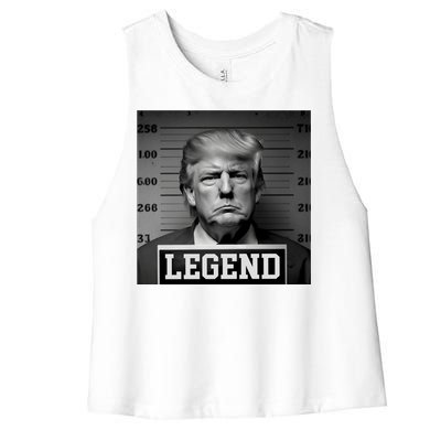 Donald Trump Mugshot Legend Women's Racerback Cropped Tank