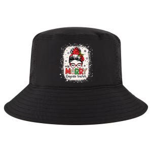 Daycare Teacher Messy Bun Preschool Christmas Cool Comfort Performance Bucket Hat