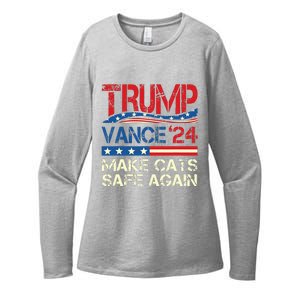 Donald Trump Make Cats Safe Again 2024 Debate Womens CVC Long Sleeve Shirt